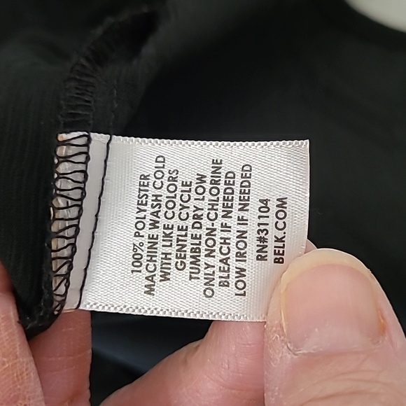 New Directions Black design Button Down Blouse size 2X - Picture 6 of 8